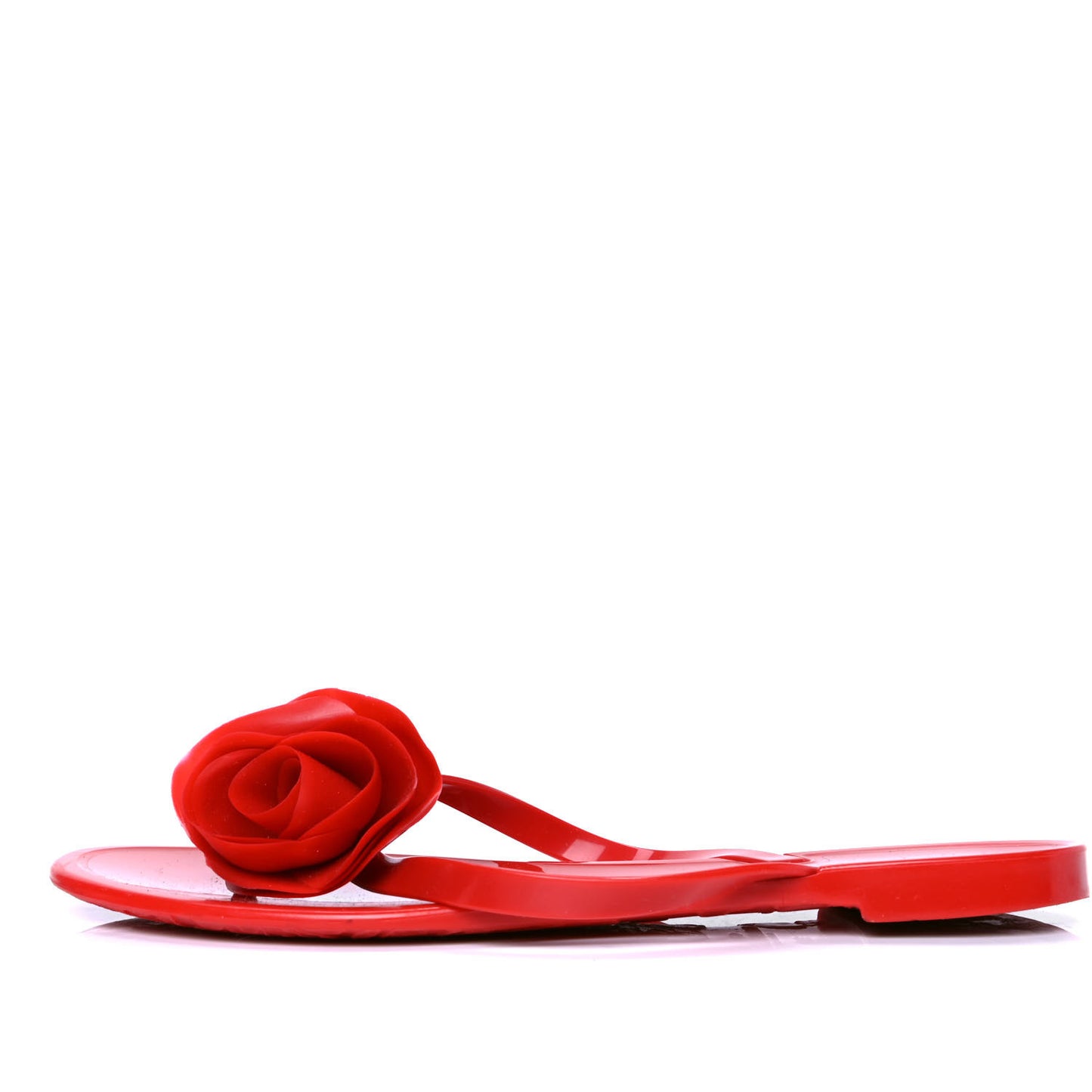 PVC Jelly Rose Thong Sandals 38 Red
