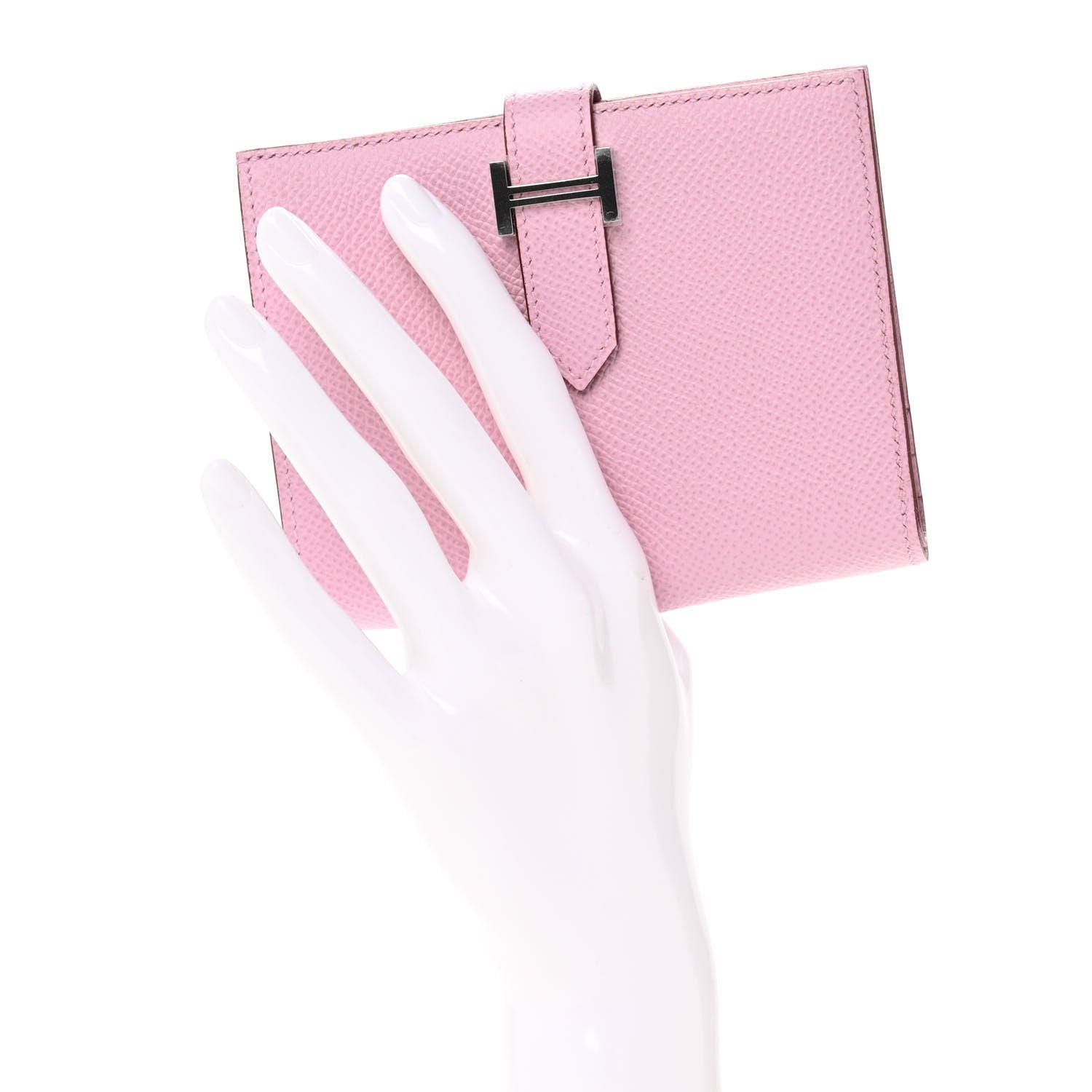 Hermes Epsom Bearn Compact Wallet Mauve Sylvestre 2 of 9