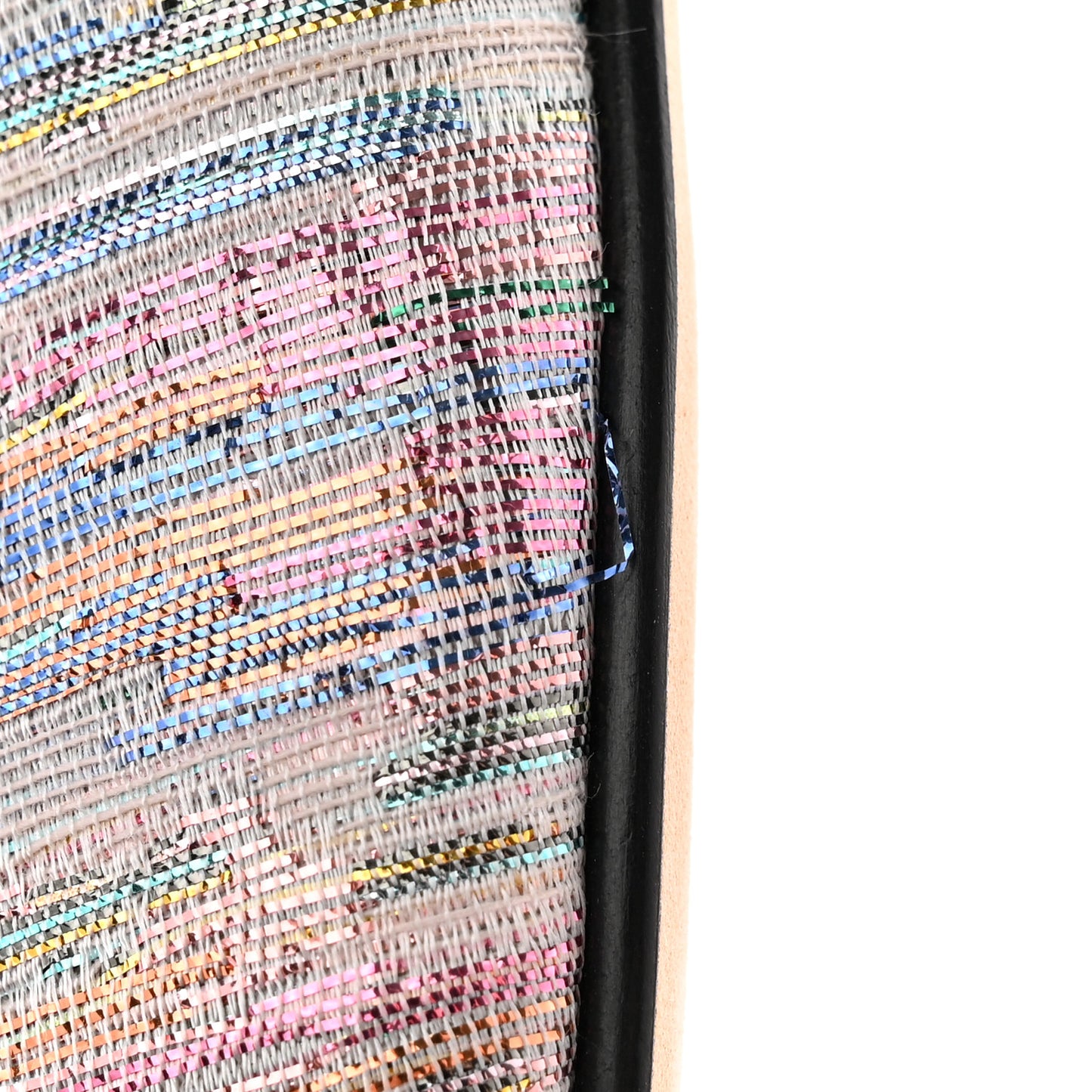 Tweed Grosgrain Cap Toe Ballerina Flats 36 Iridescent Multicolor