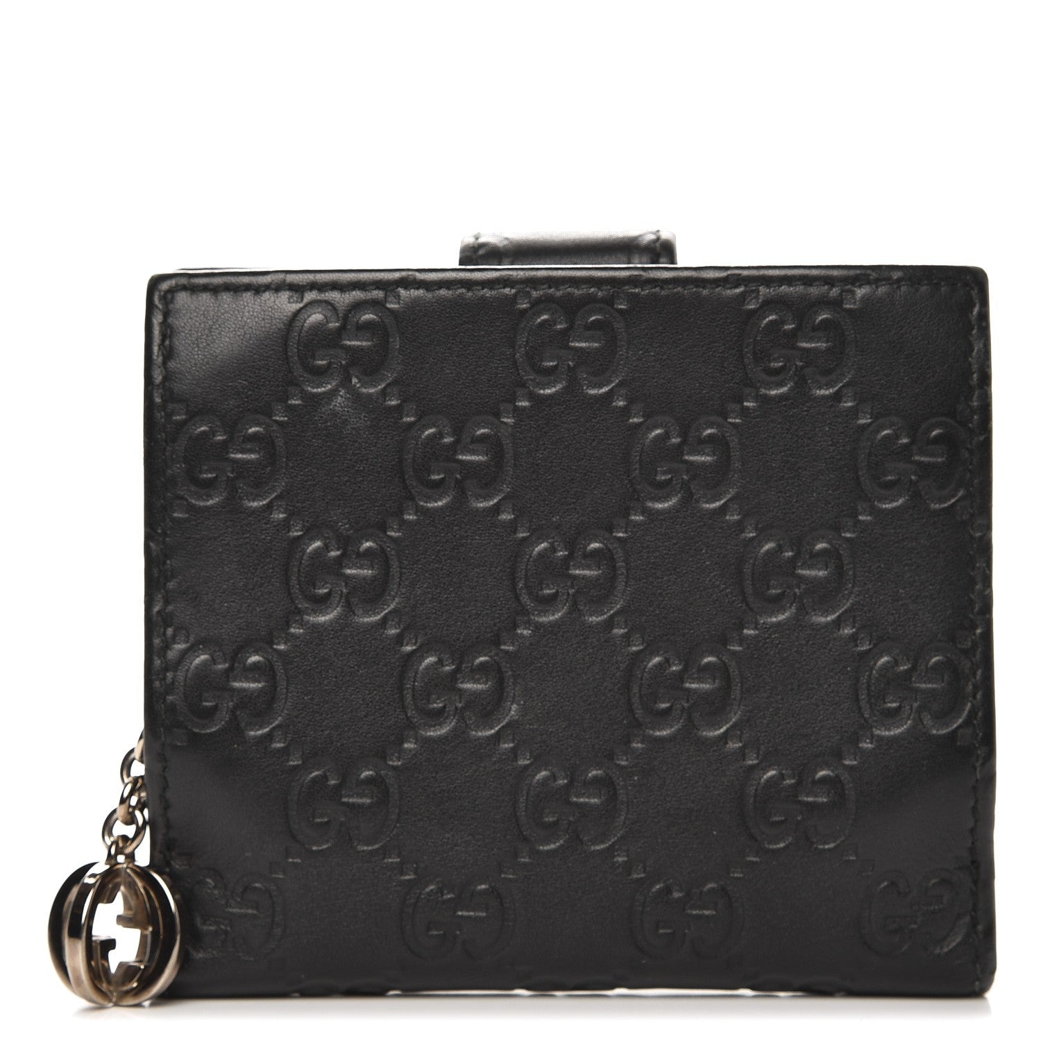 Gucci Guccissima Twins French Wallet Black 1 of 8