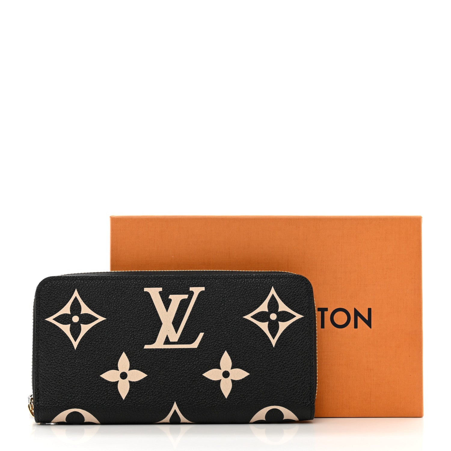 Louis Vuitton Empreinte Monogram Giant Zippy Wallet Black Beige 7 of 7