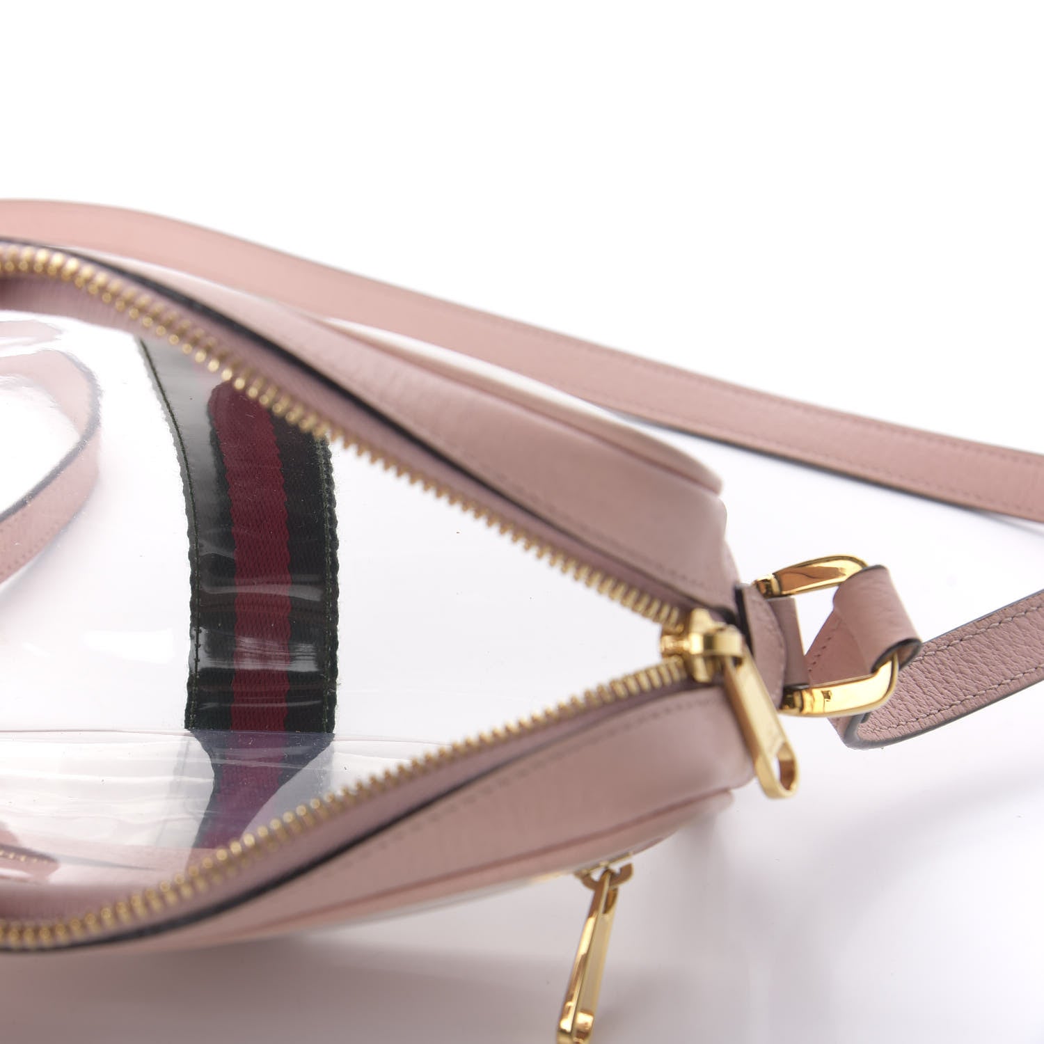 Gucci Vinyl Web Mini Ophidia Transparent Shoulder Bag Perfect Pink 5 of 10