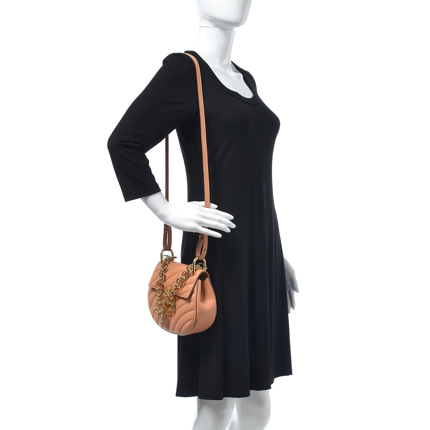 Calfskin Quilted Mini Drew Bijou Shoulder Bag Blushy Pink