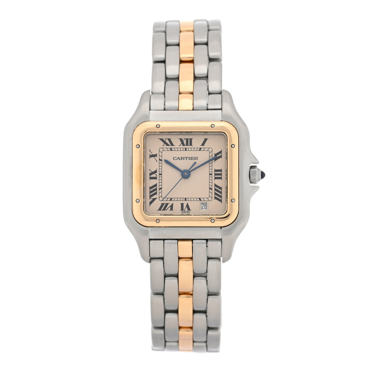 Stainless Steel 18K Yellow Gold 27mm Panthere Quartz Watch