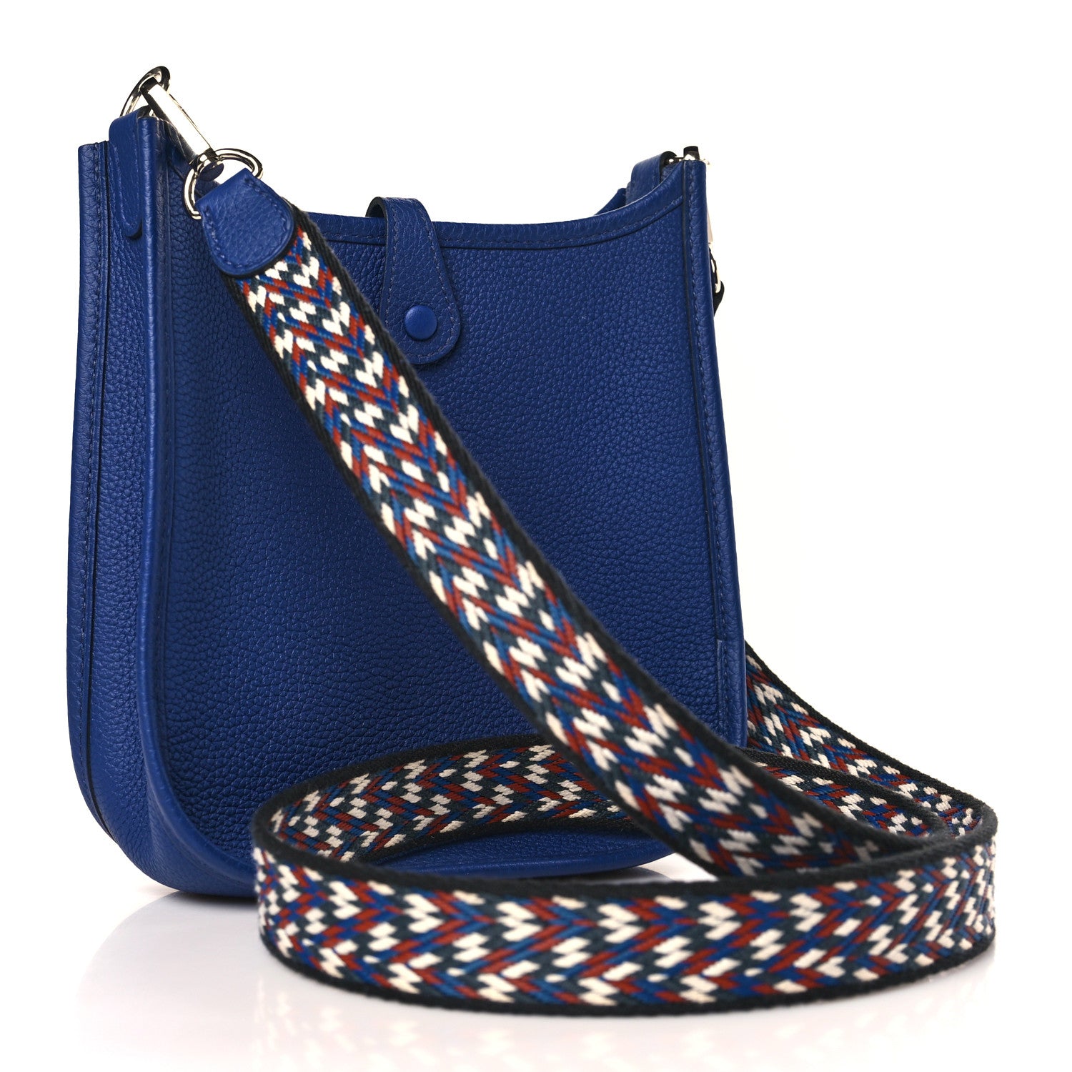 Hermes Taurillon Maurice Zigzag Evelyne TPM Bleu Saphir Bleu Zellige Indigo Black 3 of 9