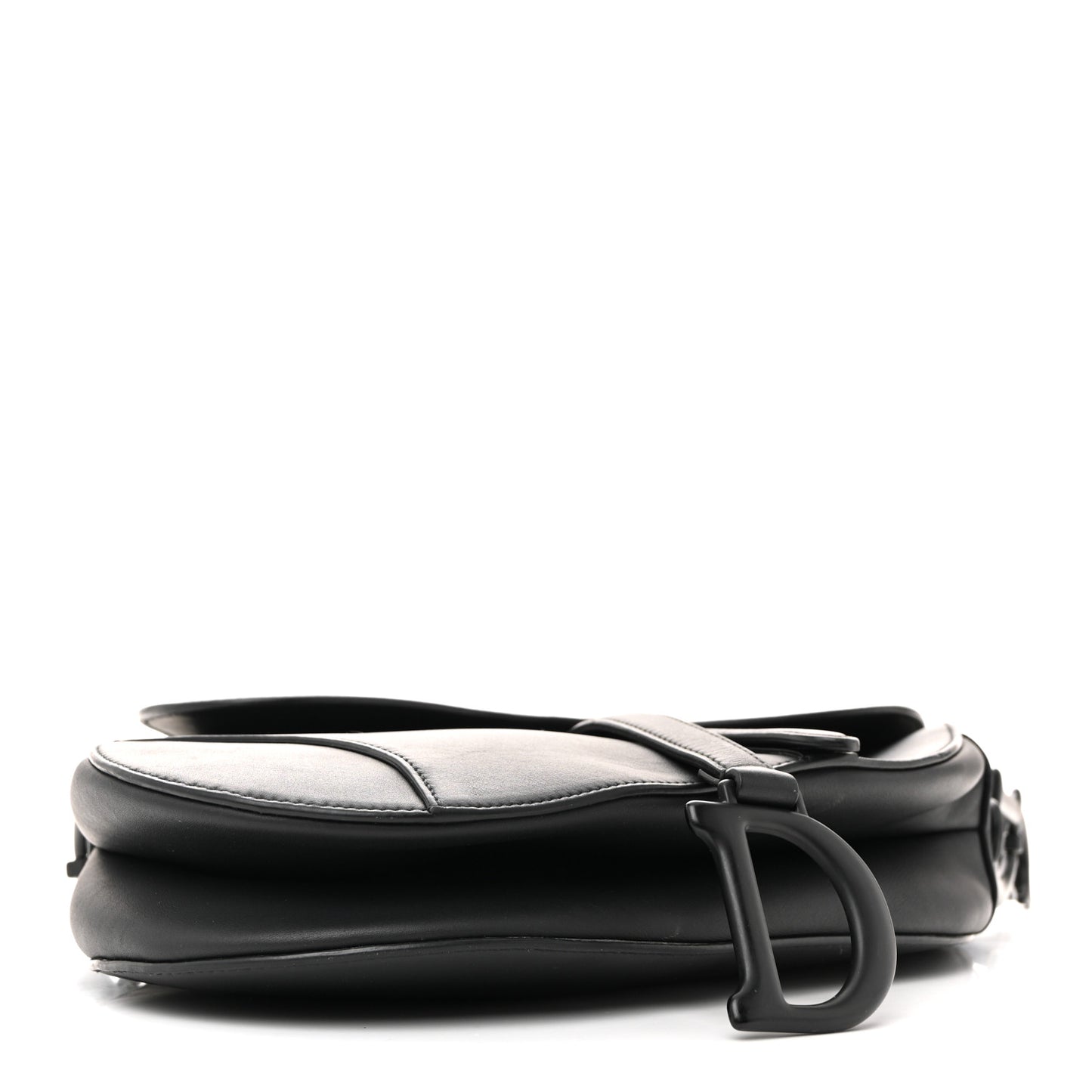 Ultra Matte Calfskin Saddle Bag Black