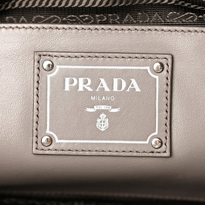 Prada Soft Calf Double Zip Shoulder Bag Argilla 5 of 8