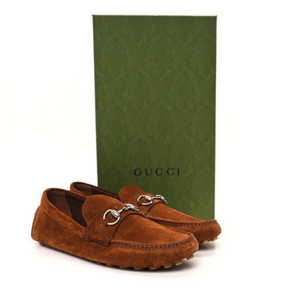 Gucci Suede Mens Horsebit Driver Loafers 8.5 Cuir 10 of 10