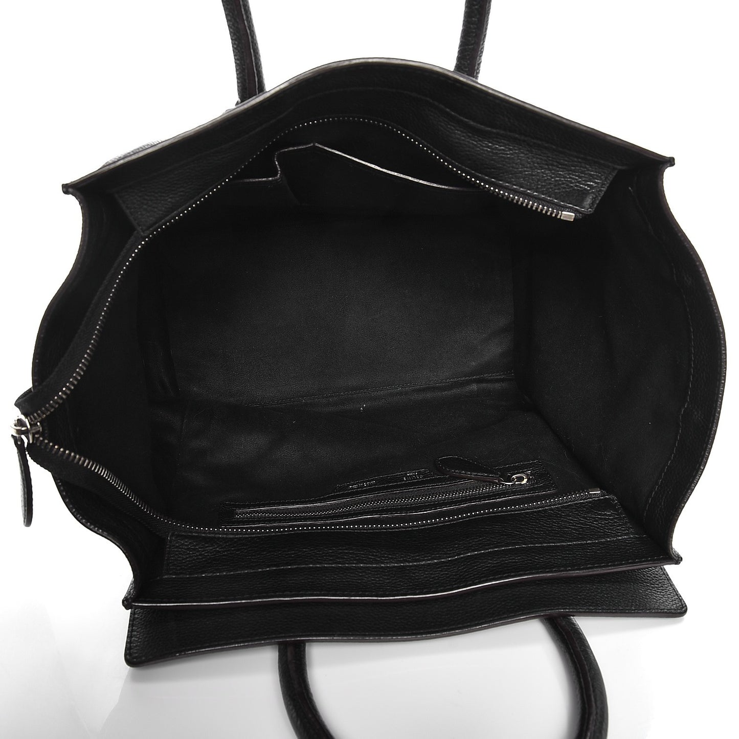 Drummed Calfskin Mini Luggage Black