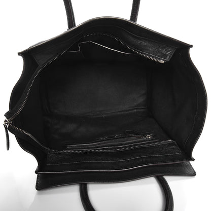 Celine Drummed Calfskin Mini Luggage Black 5 of 14