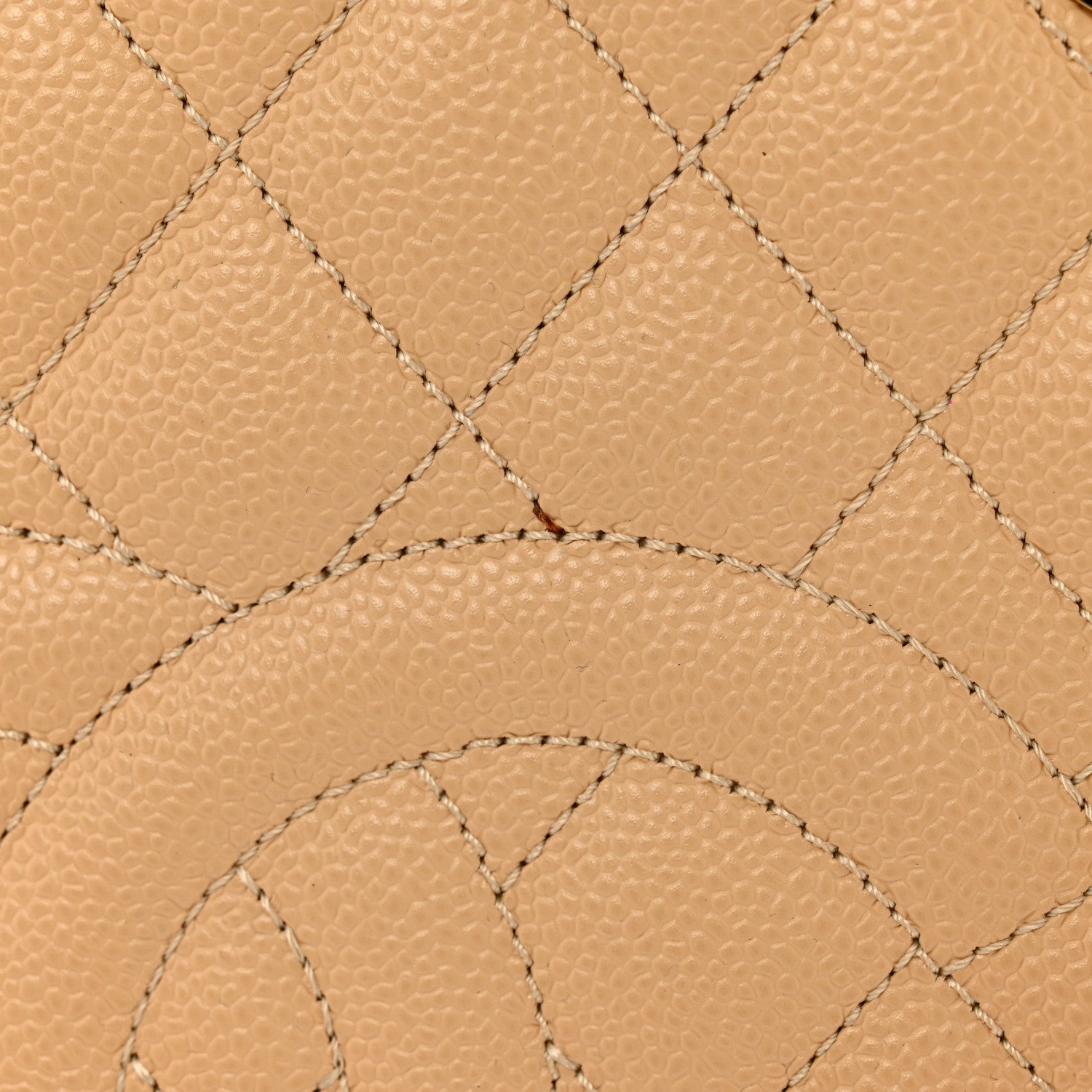 Chanel Caviar Quilted Grand Shopping Tote GST Beige 13 of 14