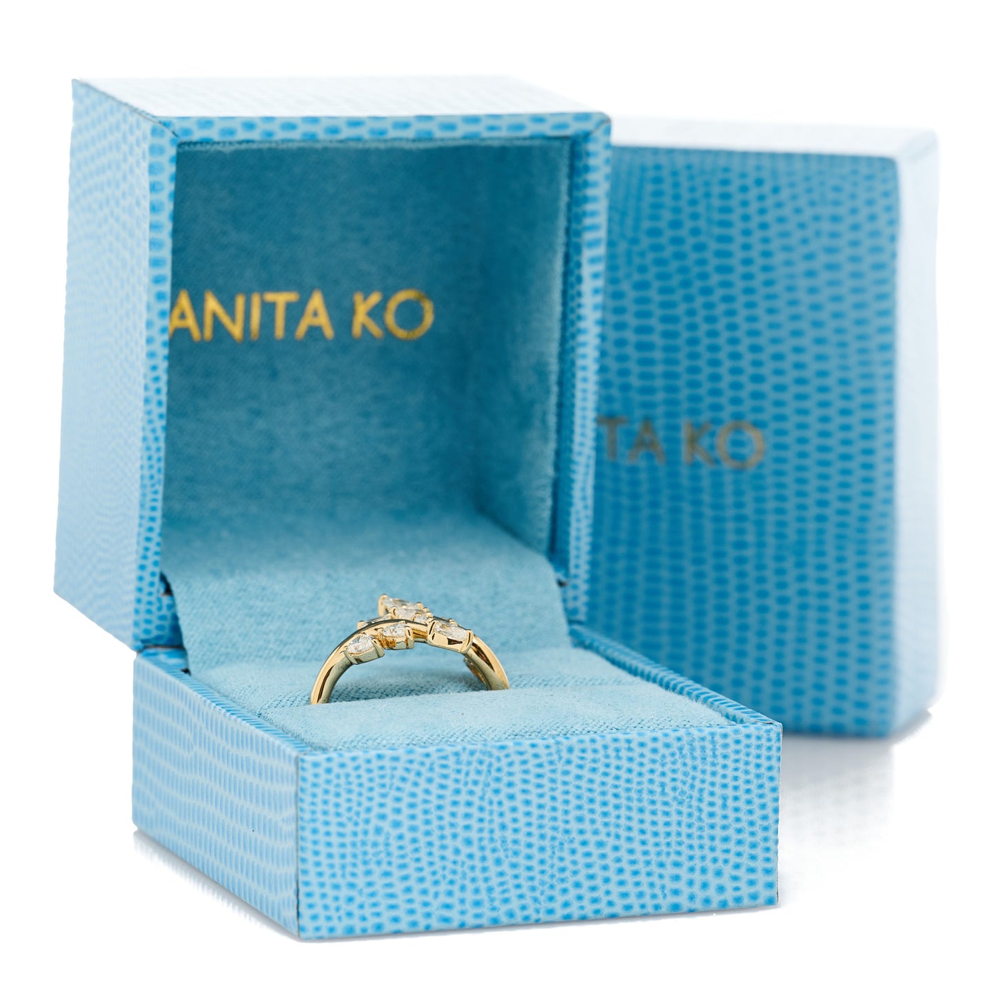 18K Yellow Gold Diamond Ivy Ring 55 7.25