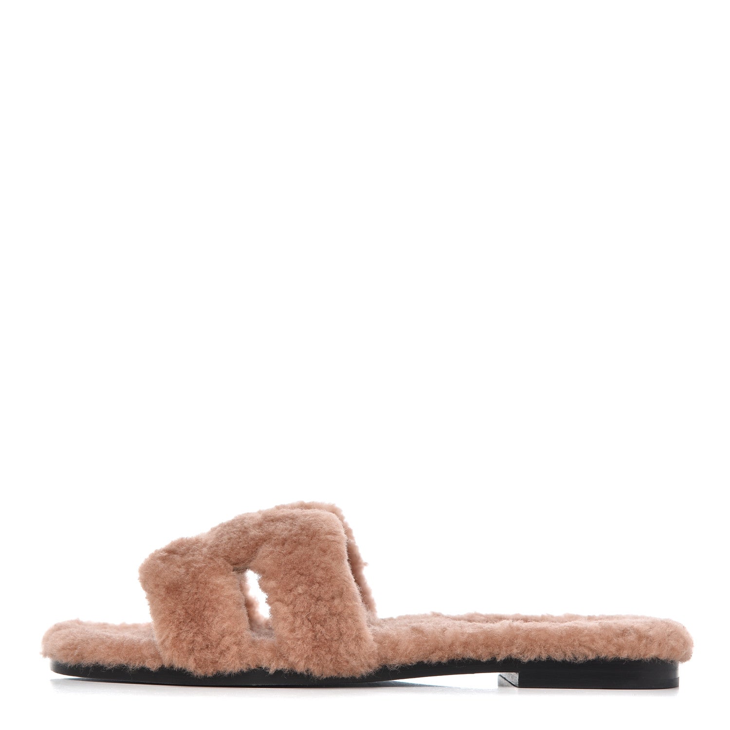 Hermes Woolskin Oran Sandals 36.5 Rose Aube 1 of 8