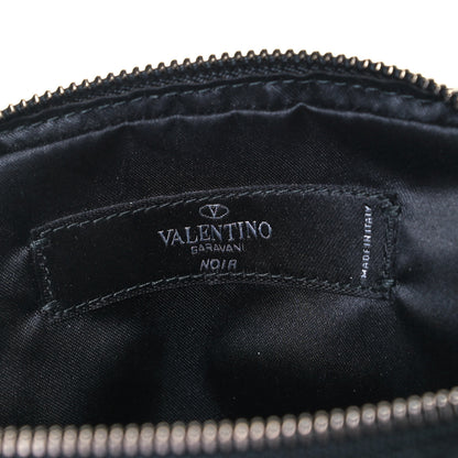 Valentino Garavani Pony Hair Rockstud Double Zip Crossbody Bag Black 5 of 7