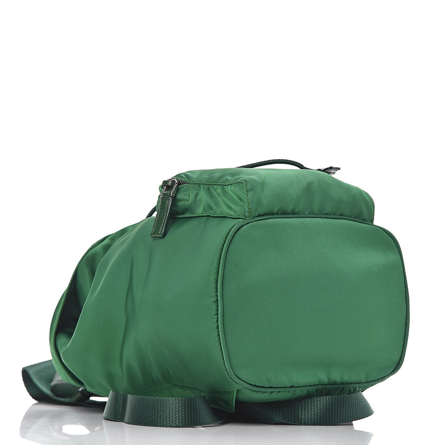 Prada Tessuto Nylon Vela Saffiano Mini Single Snap Buckle Backpack Oleandro 4 of 10