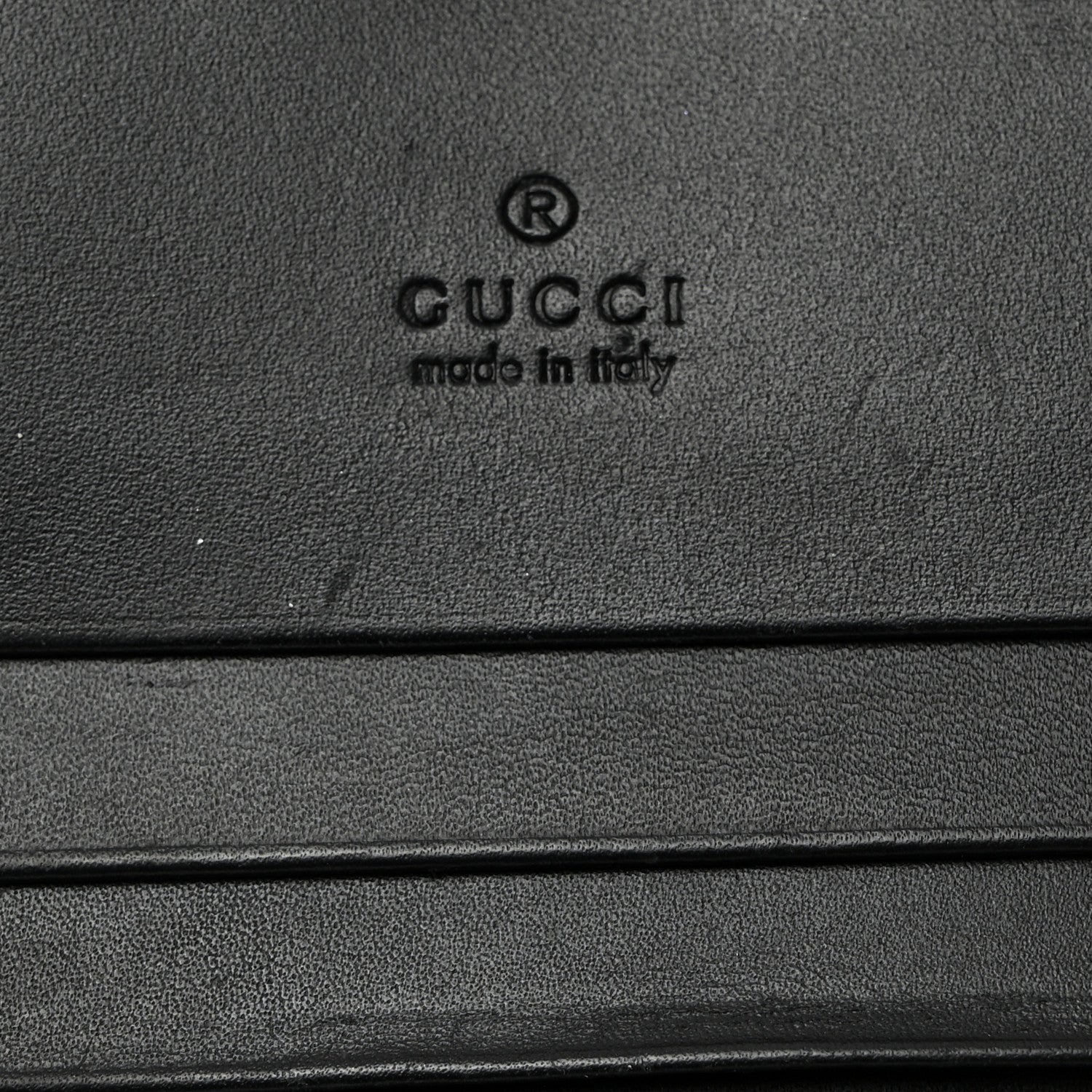 Gucci Guccissima Card Case Wallet Black 6 of 7