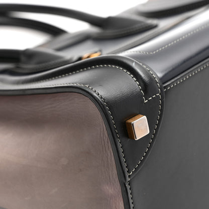 Celine Glazed Calfskin Micro Tri-Color Luggage Dark Blue 9 of 11