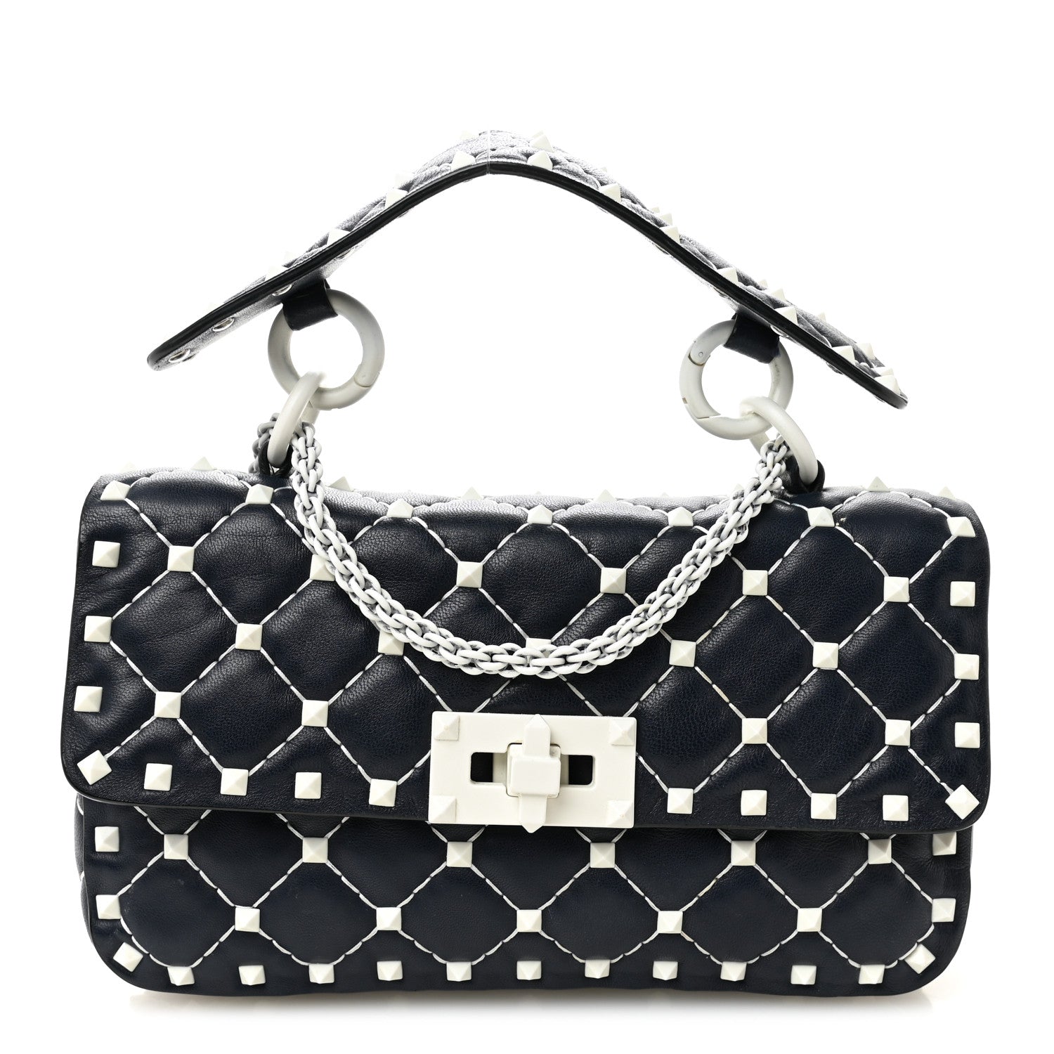 Valentino Garavani Nappa Small Free Rockstud Spike Shoulder Bag Marine 1 of 11