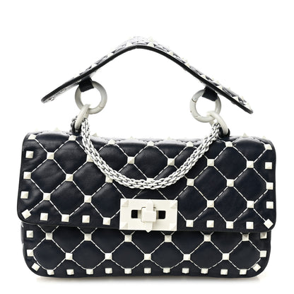 Valentino Garavani Nappa Small Free Rockstud Spike Shoulder Bag Marine 1 of 11