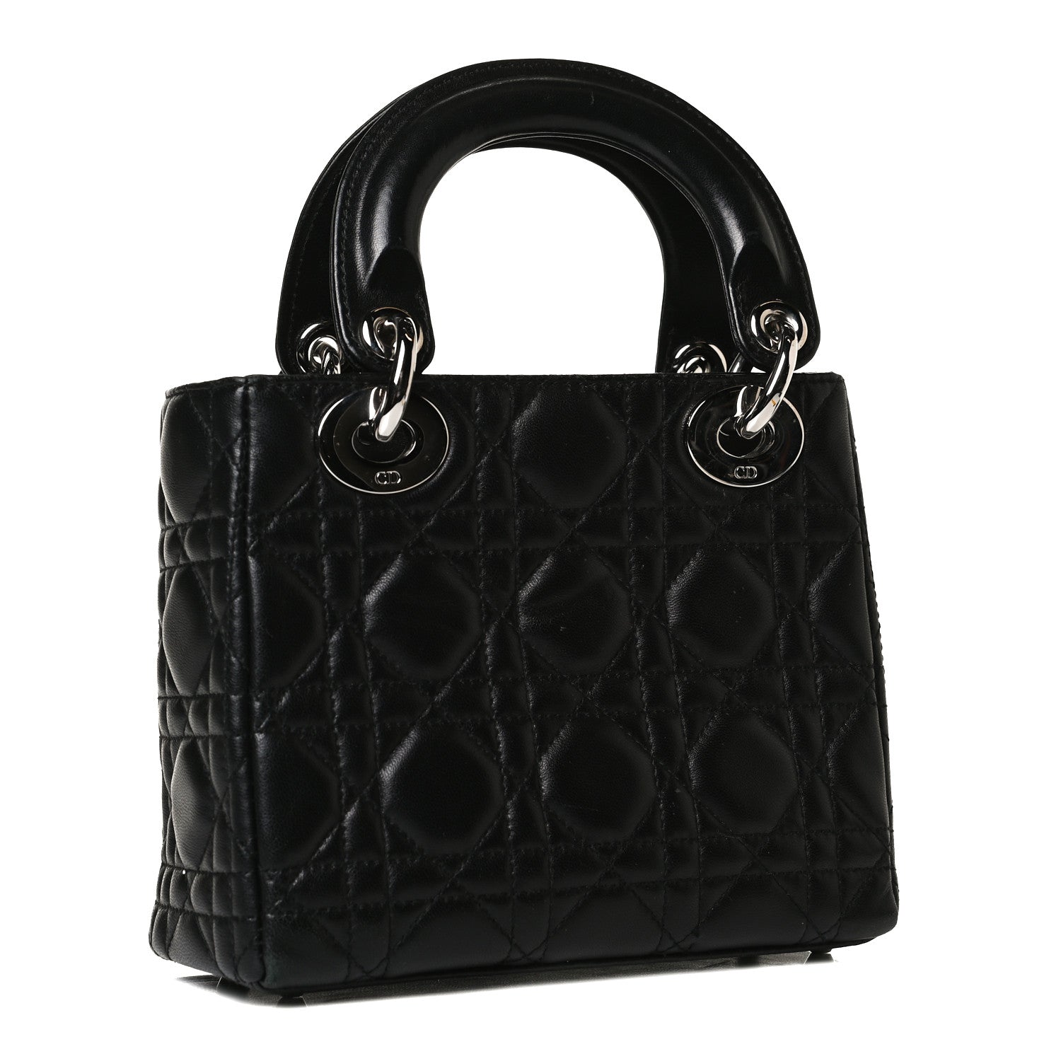 Christian Dior Lambskin Cannage Mini Lady Dior Black 3 of 15