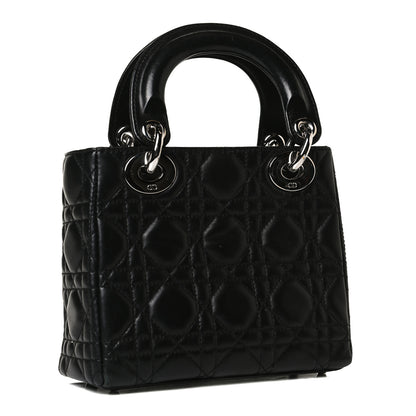 Christian Dior Lambskin Cannage Mini Lady Dior Black 3 of 15