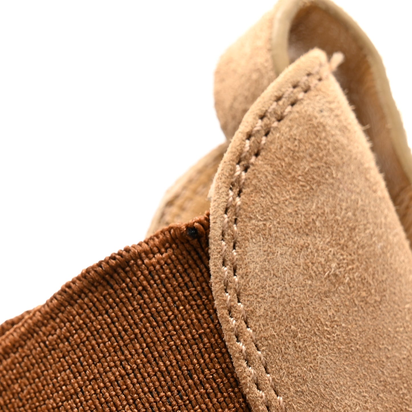 Suede Lambskin Cap Toe Ankle Boots 37.5 Light Brown