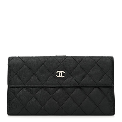 Chanel Caviar Quilted CC Long Double Wallet Black 1 of 11