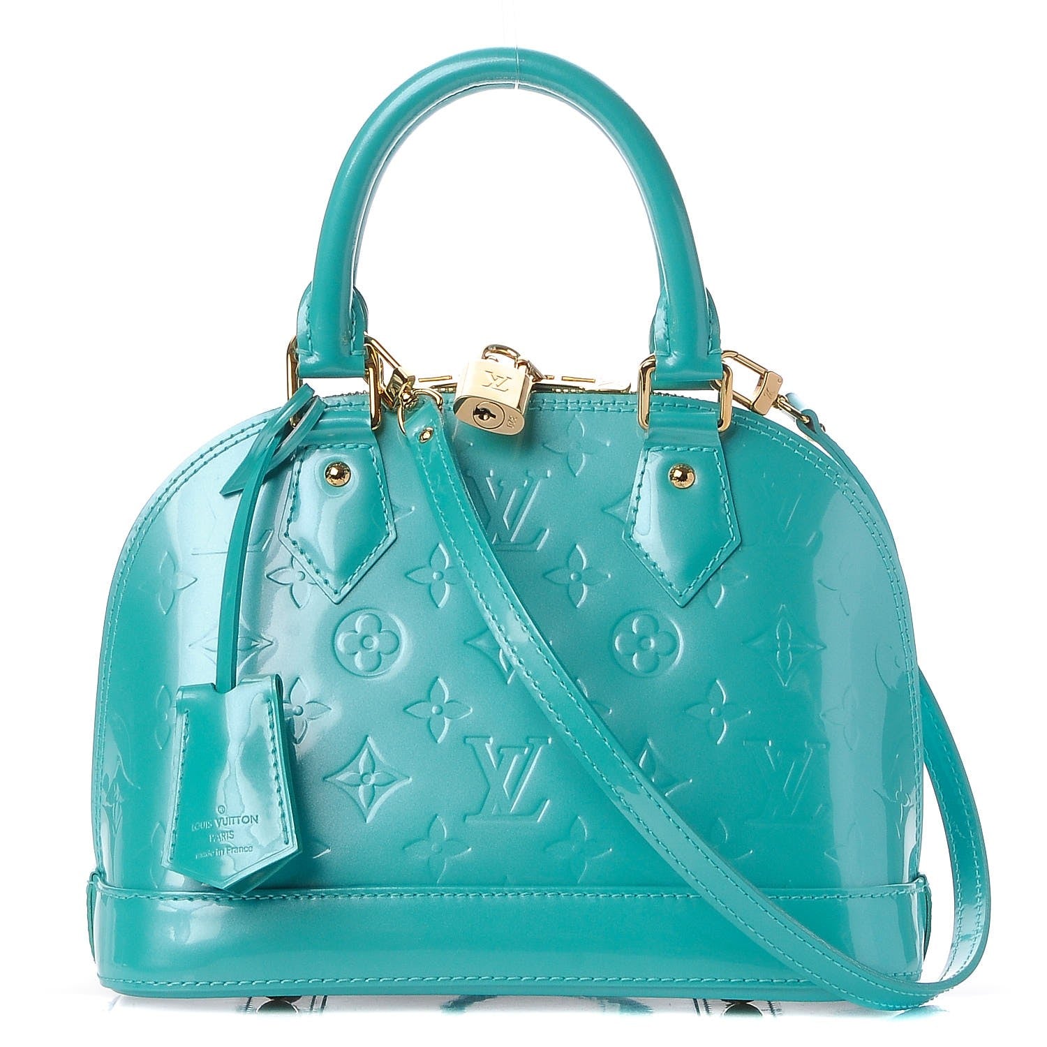 Louis Vuitton Vernis Alma BB Blue Lagon 1 of 8
