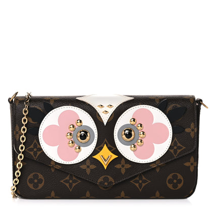 Louis Vuitton Monogram Lovely Birds Pochette Felicie Chain Wallet 1 of 12