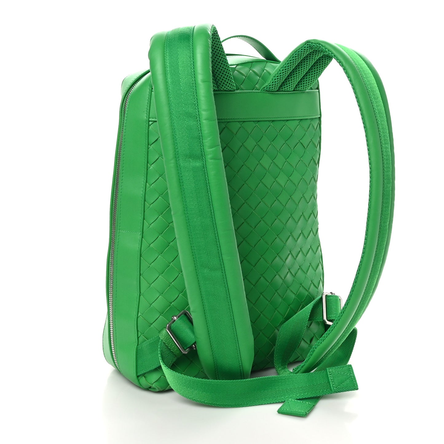 Calfskin Intrecciato Small Backpack Parakeet