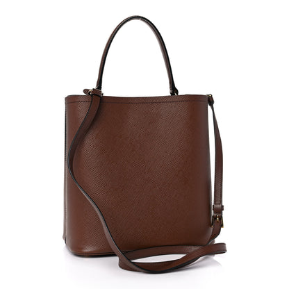 Prada Saffiano Cuir Medium Panier Bucket Bag Palissandro 3 of 12