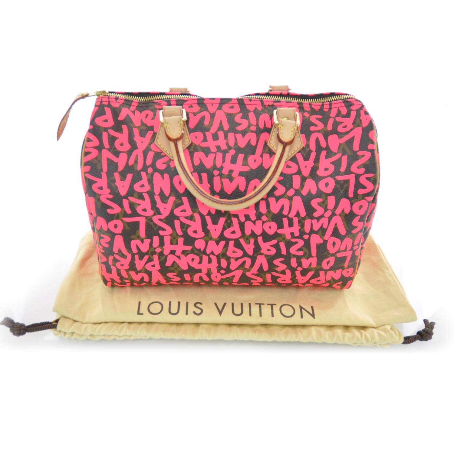 Louis Vuitton Monogram Graffiti Speedy 30 Fuchsia 3 of 9