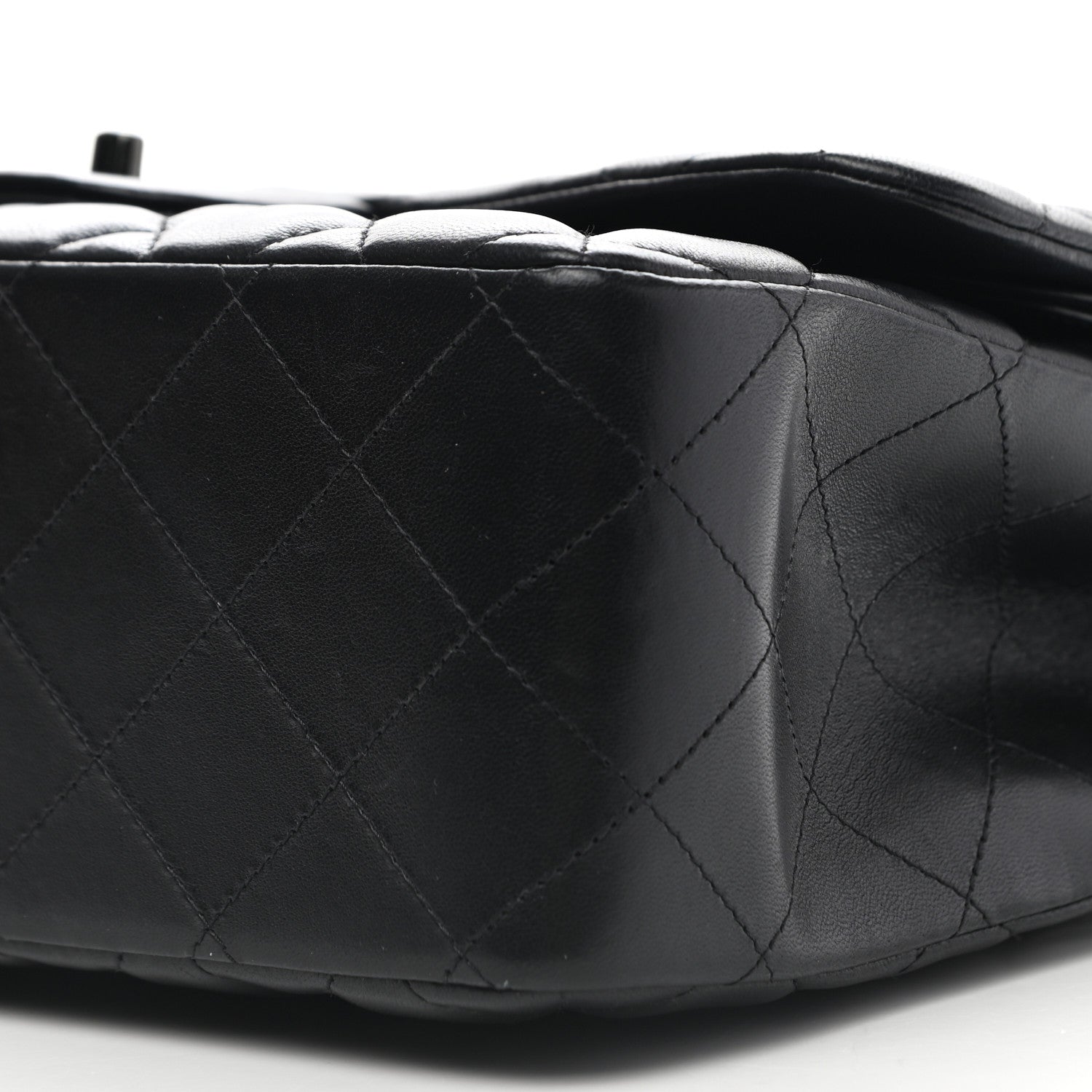 Chanel Lambskin Quilted Jumbo Double Flap So Black 10 of 13