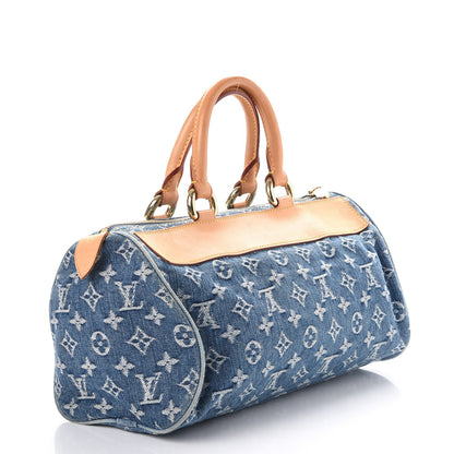 Louis Vuitton Monogram Denim Neo Speedy Blue 3 of 11