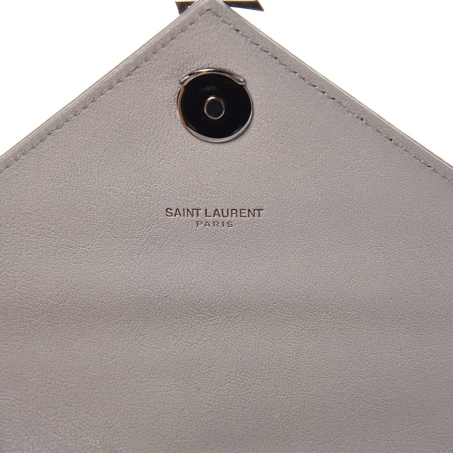 Sheepskin Matelasse Monogram Medium College Bag Light Grey