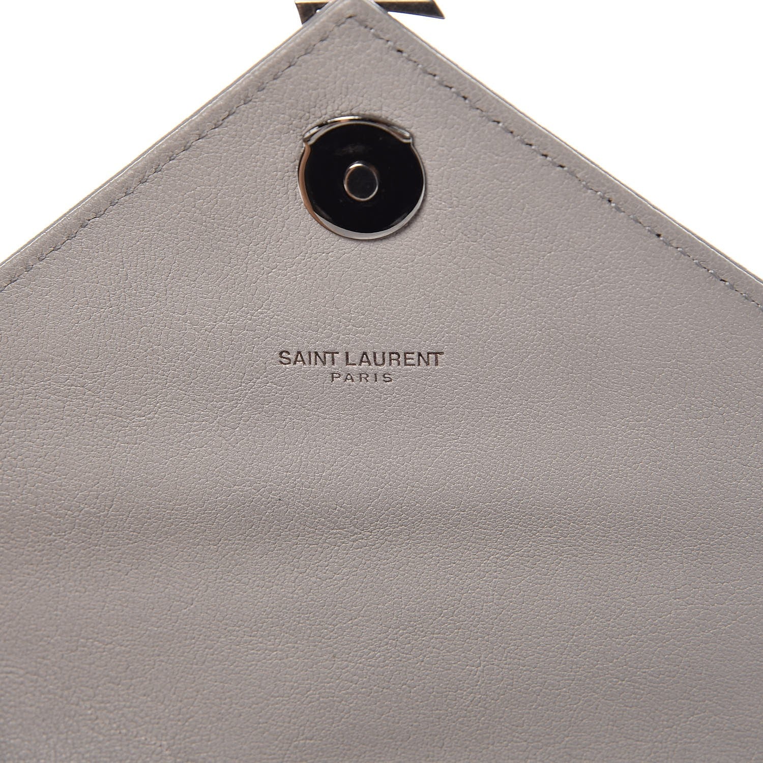 Saint Laurent Sheepskin Matelasse Monogram Medium College Bag Light Grey 7 of 10