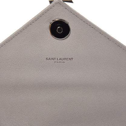 Saint Laurent Sheepskin Matelasse Monogram Medium College Bag Light Grey 7 of 10