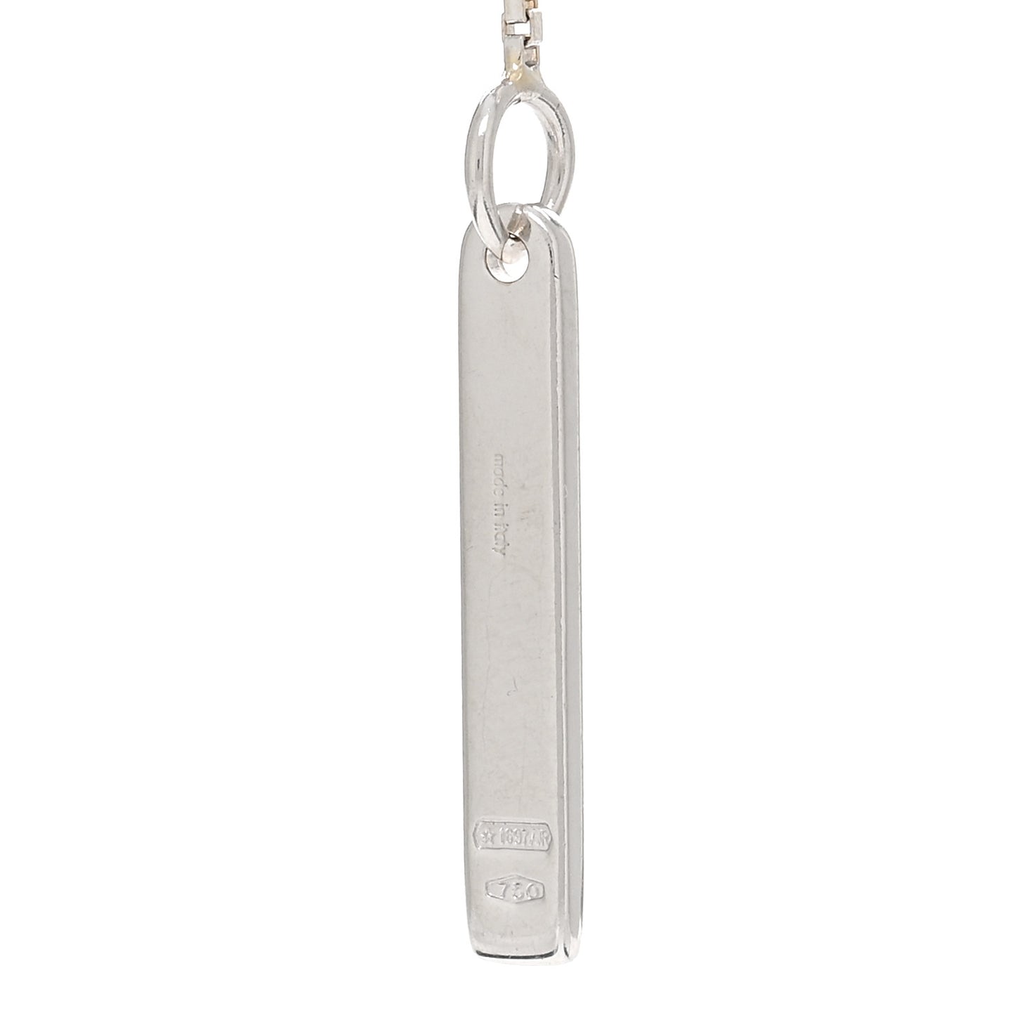 18K White Gold 20mm Lariat Necklace