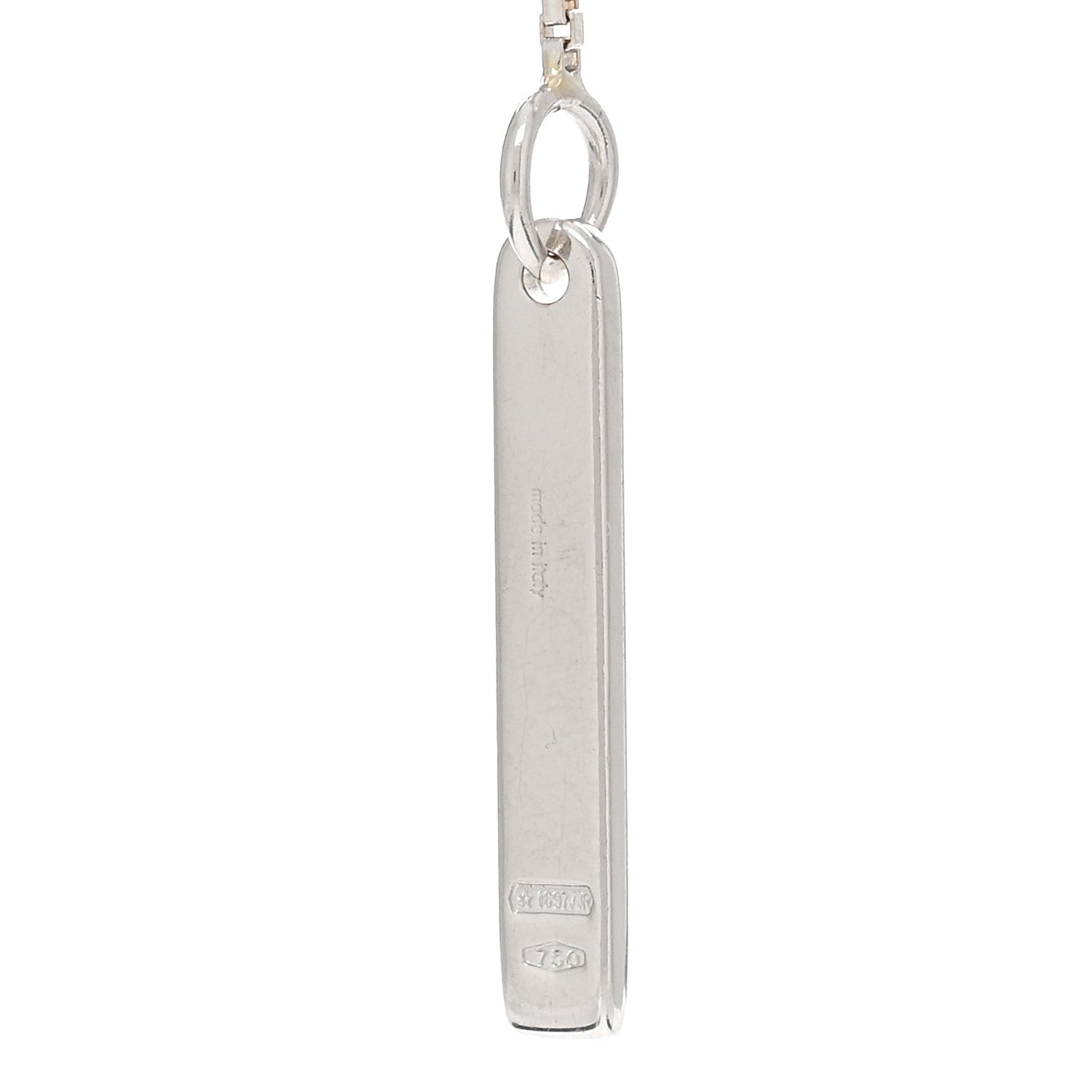 Gucci 18K White Gold 20mm Lariat Necklace 4 of 4