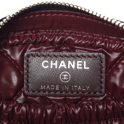 Chanel Lambskin Quilted Small Curvy Pouch Cosmetic Case Black 6 of 7