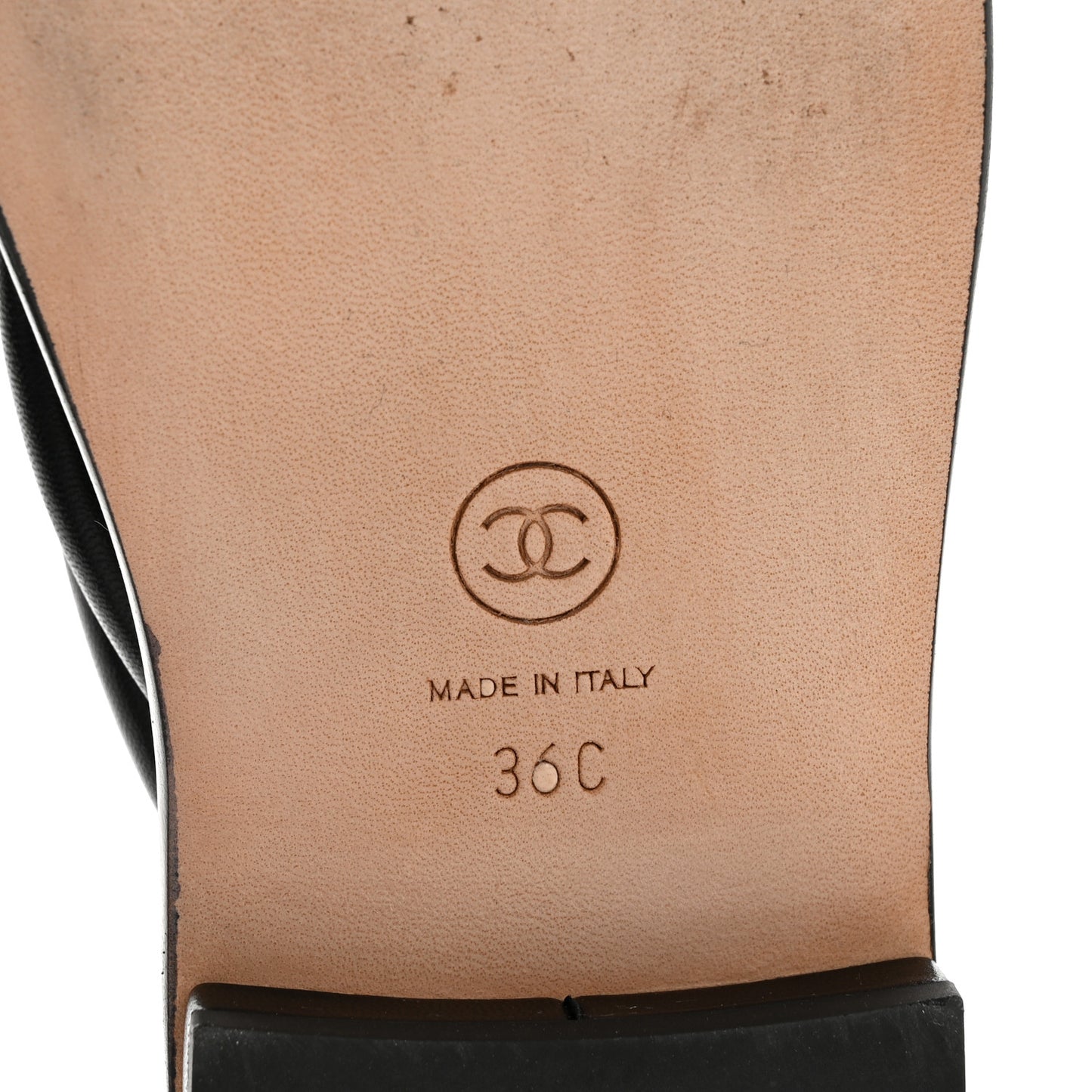 Lambskin Terry Cloth CC Thong Sandals 36 Black Dark Navy