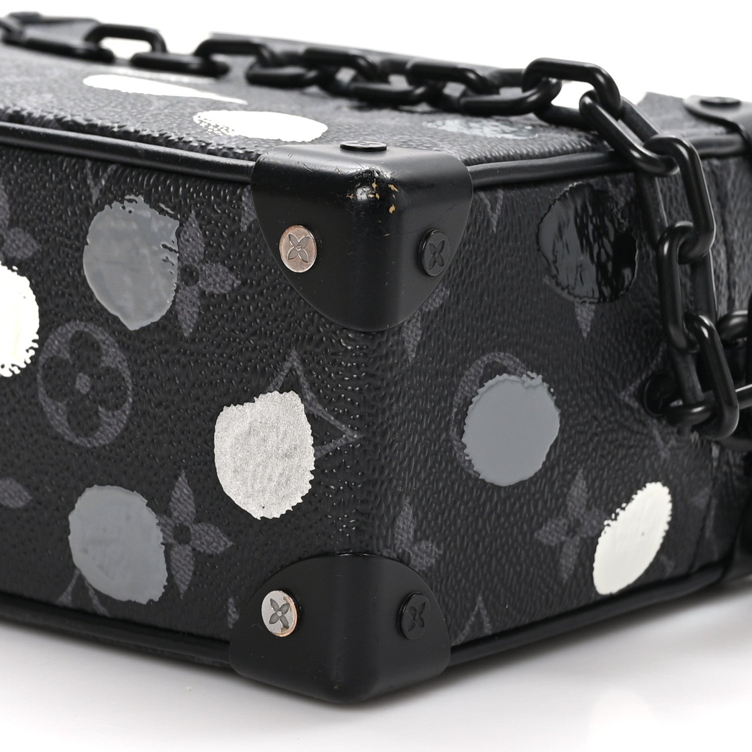 Louis Vuitton LV X YK Monogram Eclipse Dots Mini Soft Trunk Black Silver 9 of 9