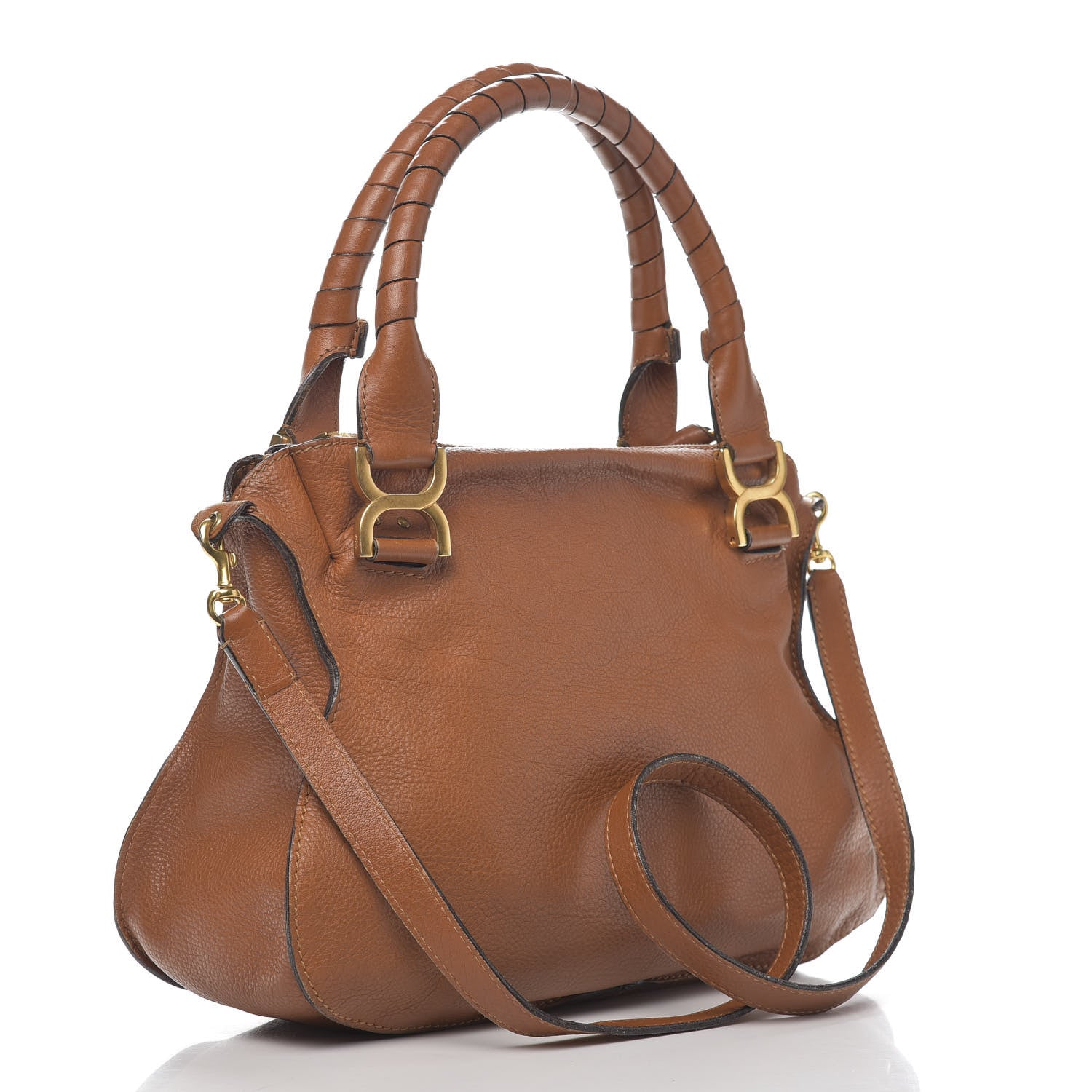 Chloe Calfskin Medium Marcie Satchel Tan 3 of 13