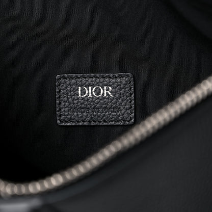 Christian Dior Grained Calfskin Kim Jones Saddle Bag Black 5 of 9
