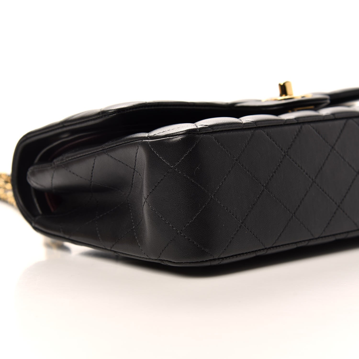 Chanel Lambskin Quilted Medium Double Flap Black 6 of 10