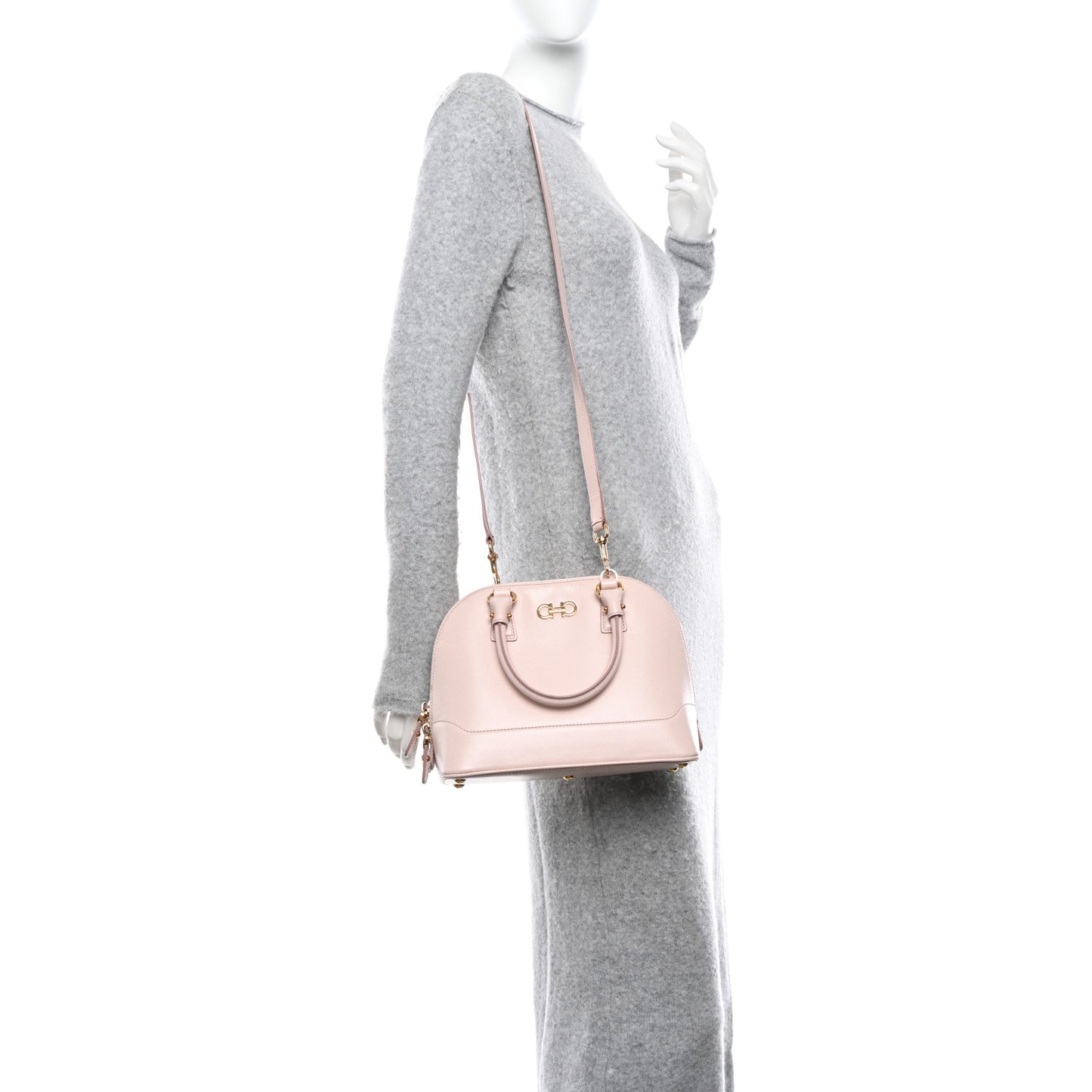Printed Calfskin Darina Satchel Macaron