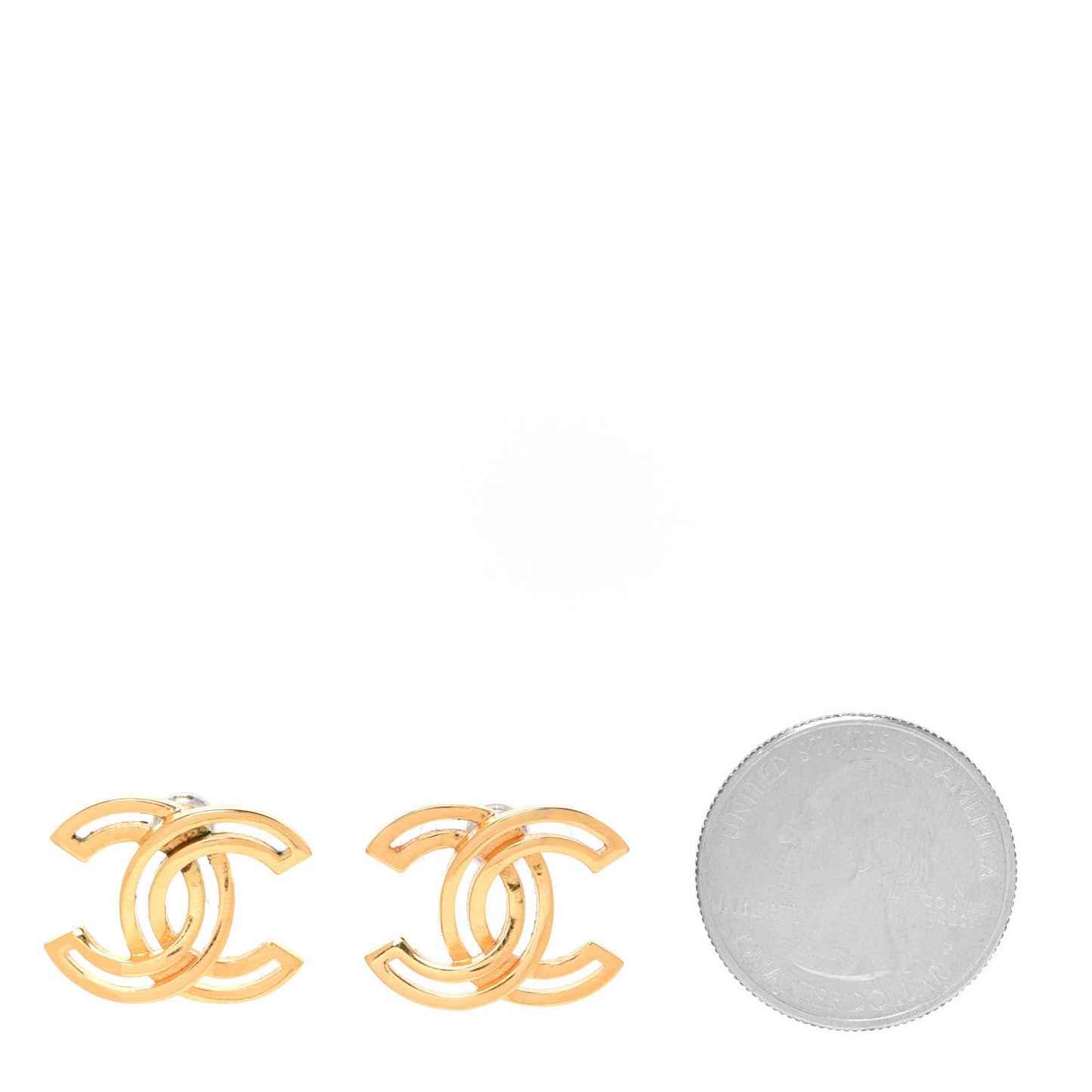 Metal Obazine CC Earrings Gold