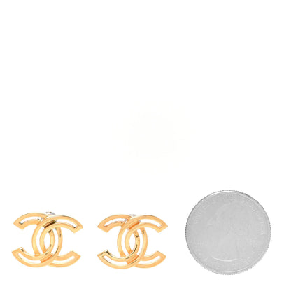 Chanel Metal Obazine CC Earrings Gold 2 of 5