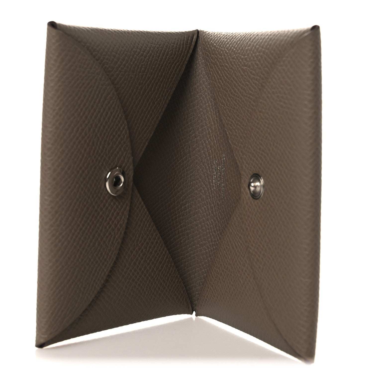 Hermes Epsom Calvi Card Case Etoupe 5 of 7