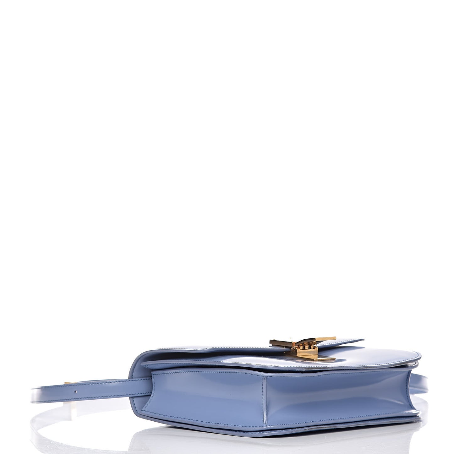 Spazzolato Calfskin Medium Classic Box Flap Bag Porcelain